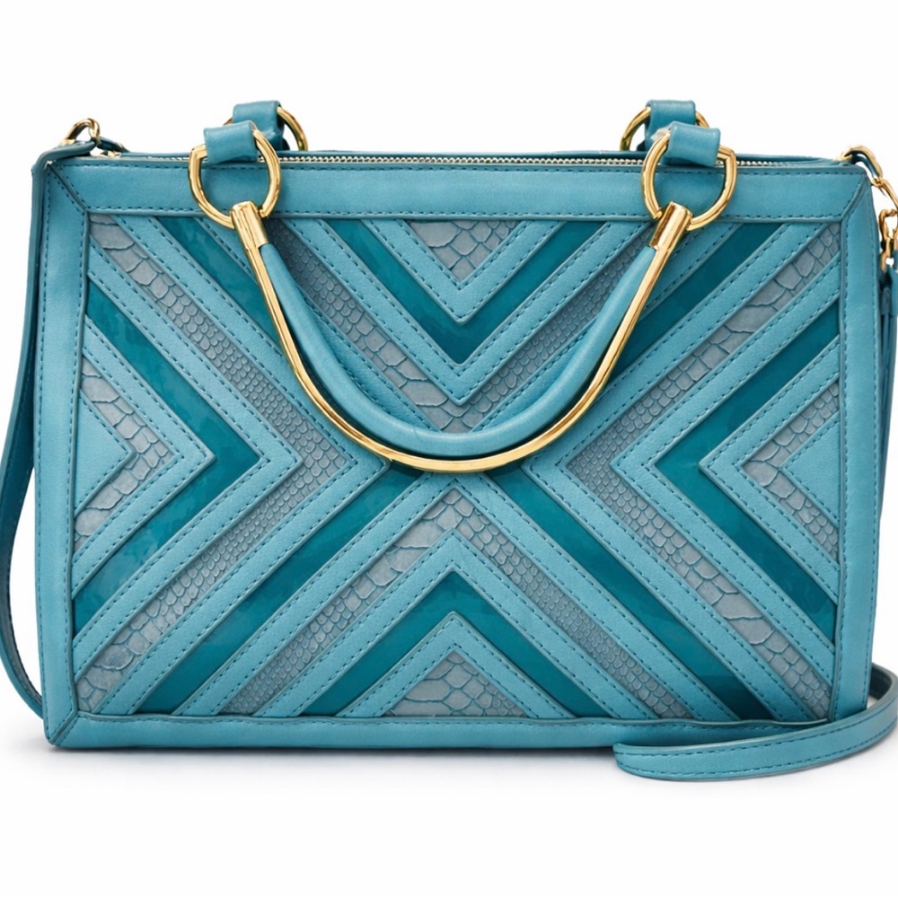 Gianni Bini Teal Blue Handbag- EUC